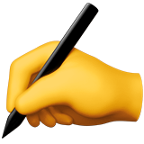 writing hand emoji